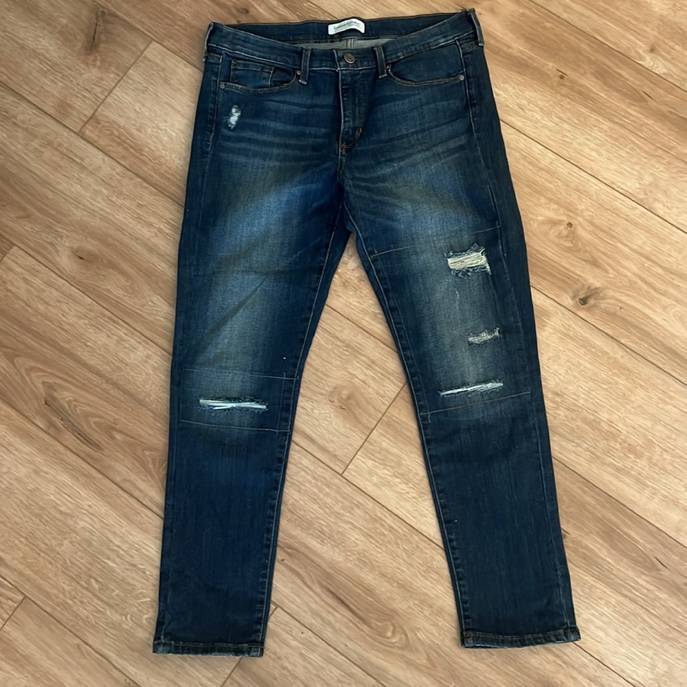 Banana Republic Distressed Skinny Ankle Jeans